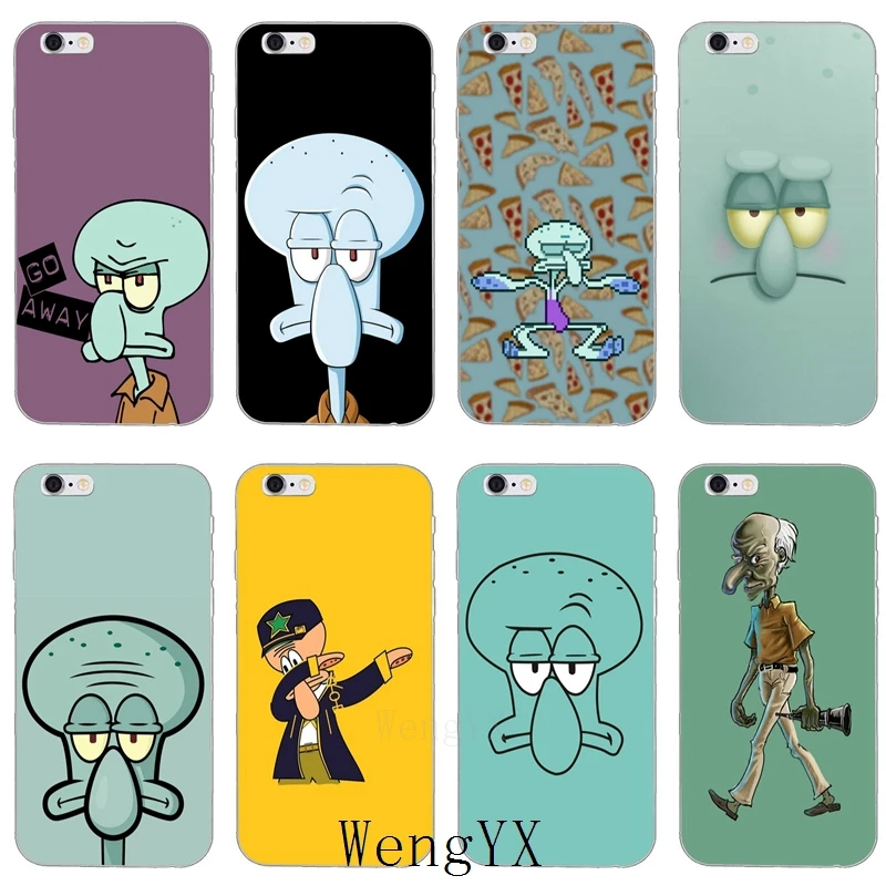 

cartoon Squidward Dab silicone Soft phone case For Samsung Galaxy Note 9 A6s A7 A8 A9s star J4 J6 prime J8 S10 lite plus 2018