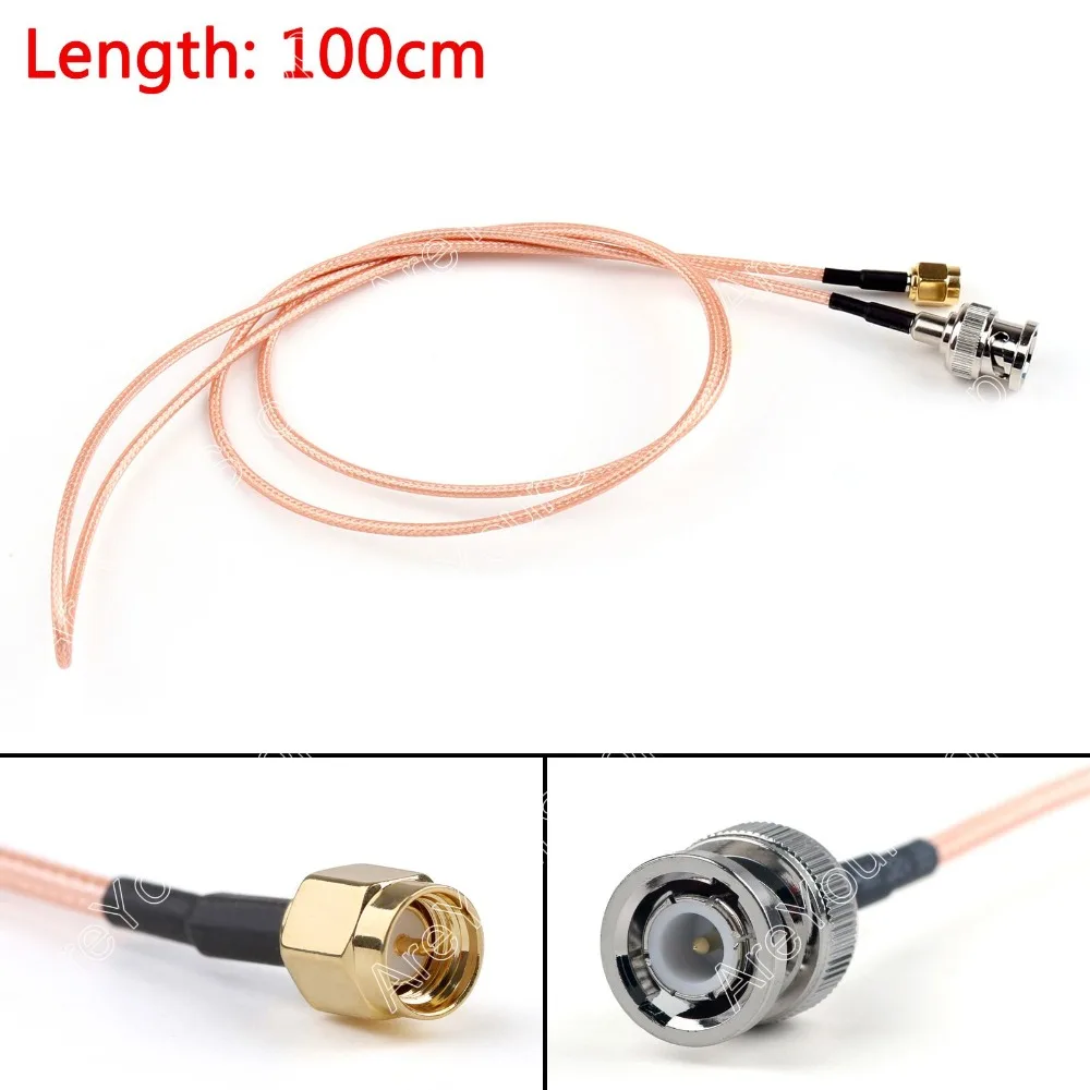 

Areyourshop Sale 100cm Cable BNC Male Plug To SMA Male Straight Crimp RG316 3ft Jumper Pigtail FPV