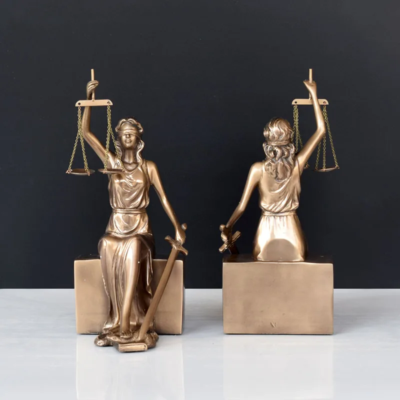 الإبداعية التقليد البرونزية تمثال آلهة العدالة خزانة مكتب الهدايا للمحامين إلهة العدالة الديكور الحرف