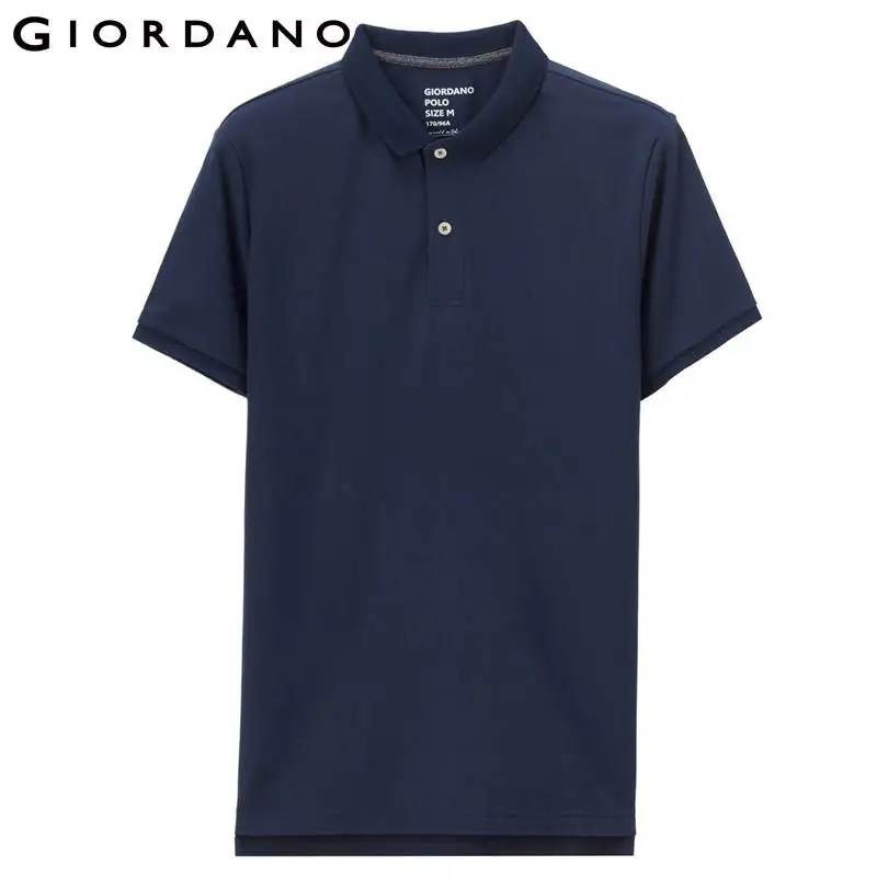 Giordano поло мужское футболка slim fit Polo фирмы Giordano с короткими рукавами выполнена из хлопка и полиэстера, рубашка а так же имеет нескольких цветовых вариантов - Цвет: 04Blue