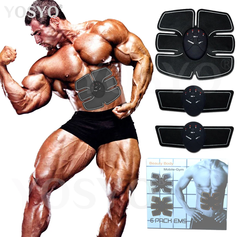 2018 EMS Muscle Stimulator Abdominal Machine Electric ABS Wireless Trainer Fitness font b Weight b font