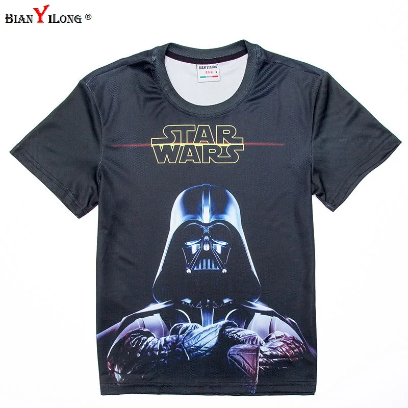 3 D печать футболка мужская Star Wars серии 2017 мода досуг мужская одежда с коротким рукавом круглый воротник футболки дышащий