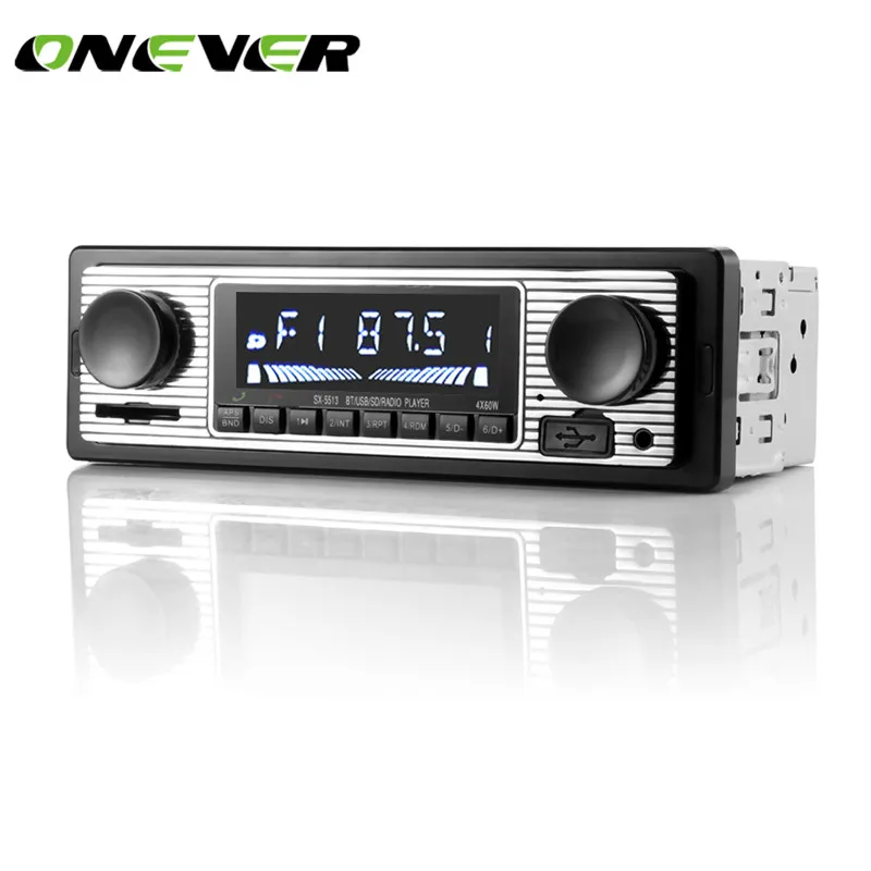 Onever Bluetooth стерео аудио 1 DIN в-тире FM MP3 радио плеер с AUX-IN SD Hi-Fi формат музыки без