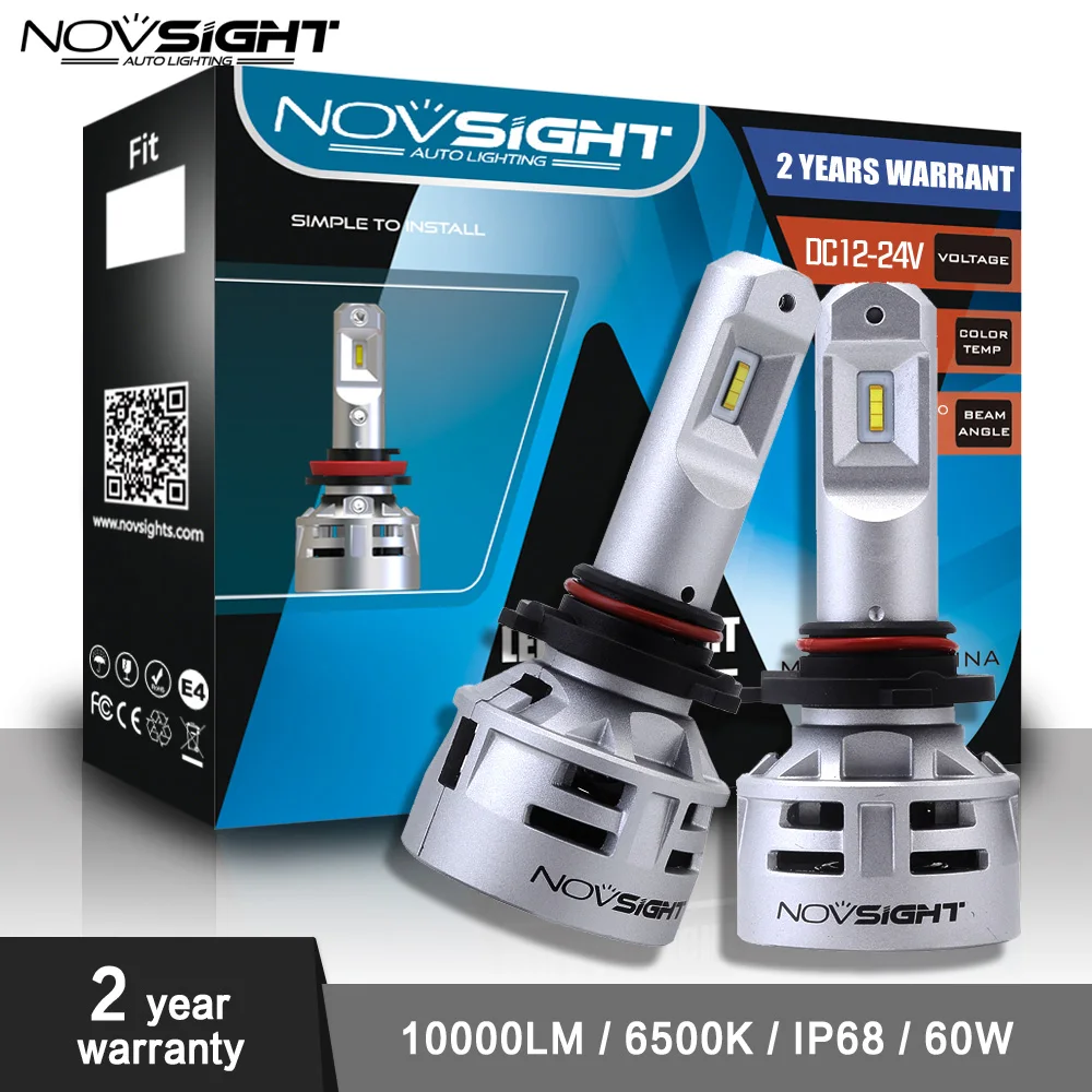 Novsight H7 светодиодные автомобильные лампы H4 H8/H9/H11 HB3/9005 Автомобильные для фар 60 Вт