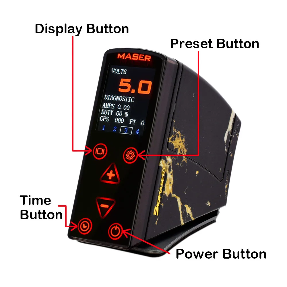 

Touch Screen Tattoo Power Supply Intelligent Digital LCD Professional Tattoo Machines Fonte Digital With US/ EU/ UK Power Plug
