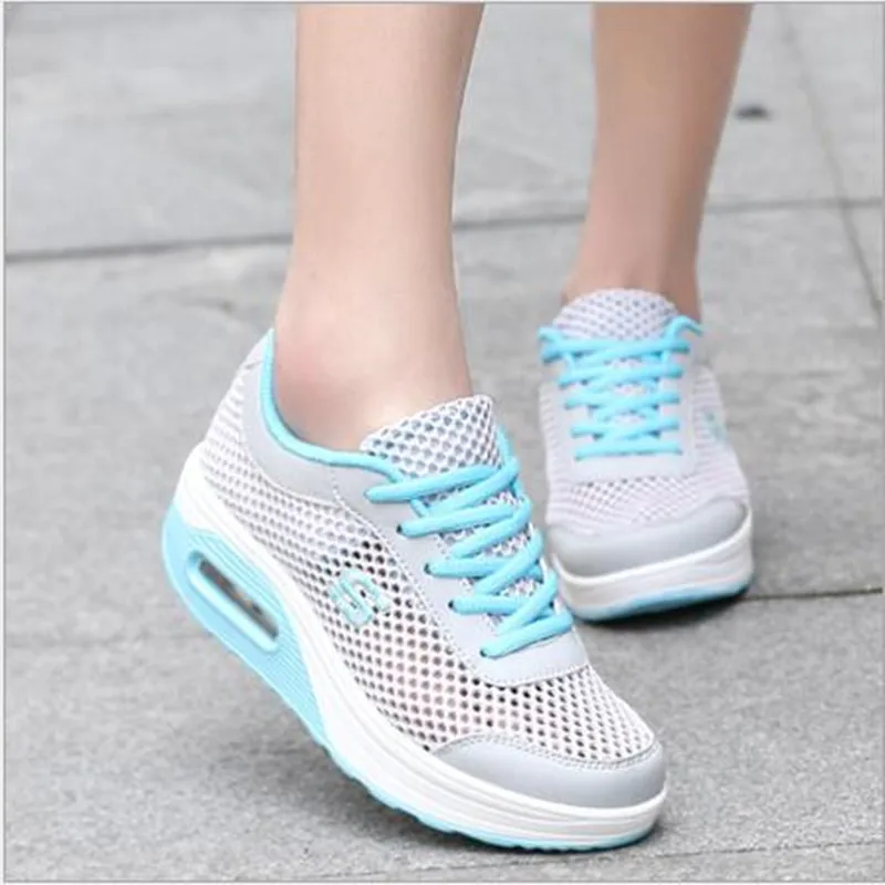 

Woman Casual Shoes 2018 New Arrival Breathable Women Fashion Platform Women Slimming Shoes Air Mes tenis feminino
