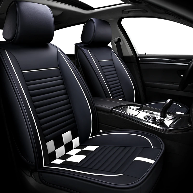 (Front+Rear)Leather Automobiles car seat cover fit Skoda Octavia 2 a7 a5 Fabia Superb Rapid Yeti