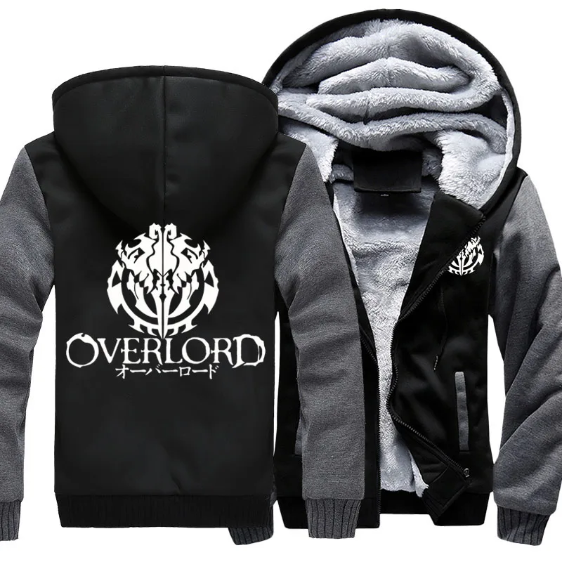 Fashion Men's Hooded Anime Overlord Fleece Thicken Hoodie Unisex Hoodies & Sweatshirts Hoody Jacket Coat US Size 4 Colors Fashion Men's Hooded Anime Overlord Fleece Thicken Hoodie Unisex Hoodies & Sweatshirts Hoody Jacket Coat US Size 4 Colors