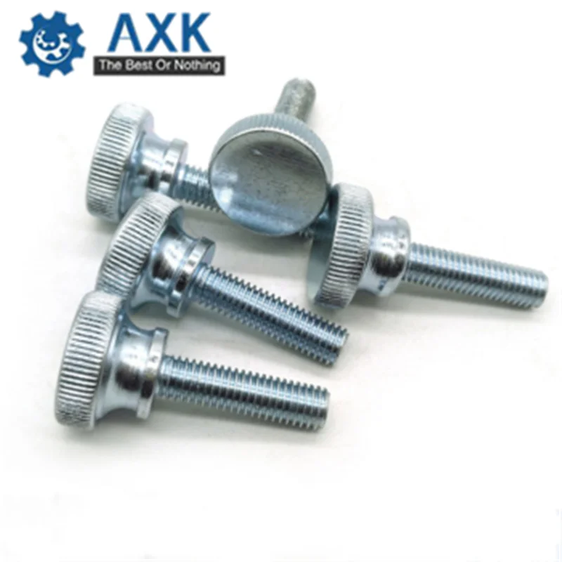 10Pcs DIN464 GB834 M5 M6 A2 Stainless Steel 304 Knurling Head Knurled Thumb Screw Hand Tighten