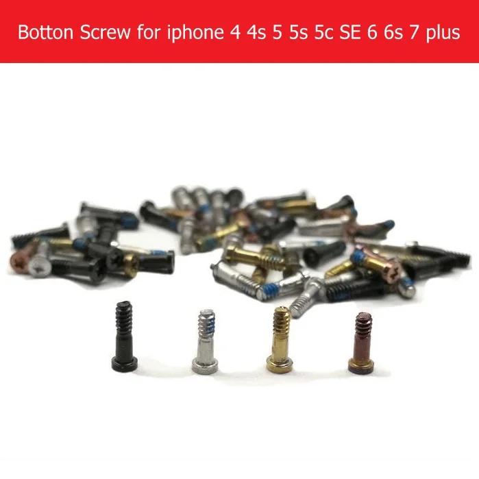 Оригинальный новый винт для задней крышки iPhone 4 4s 5 5s 5c SE 6 6S 7 plus соединитель нижней