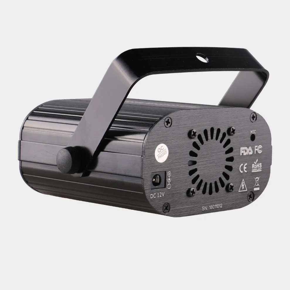 Alienígena nuevos 96 patrones RGB Mini luz láser proyector fiesta de discoteca DJ música láser etapa efecto de iluminación con LED azul luces de Navidad - 3