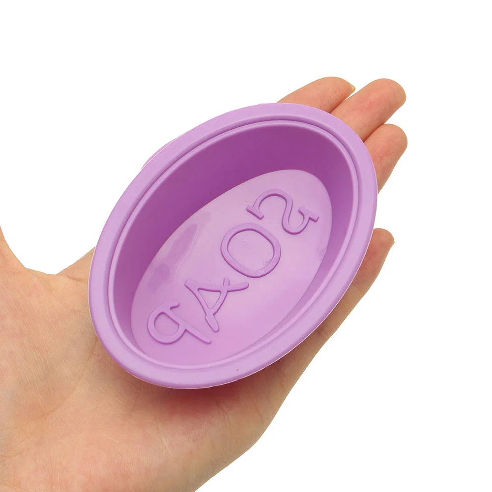 25Pcs/Set Silicone Oval Soap Molds Baking Mold Cupcake Liners Handmade