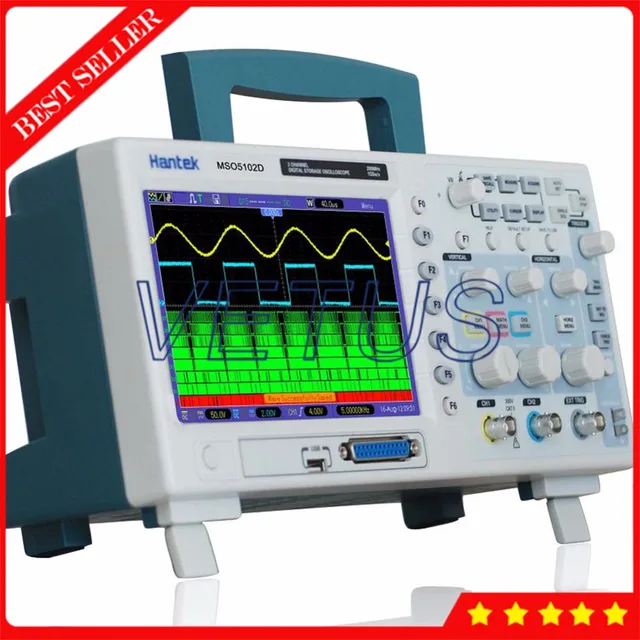 Best Offers Mixed Signal Portable oscilloscope 100MHz 2 Ch 1GSa/s Digital osciloscopio with MSO5102D 16 CH Logic Analyzer External Trigger