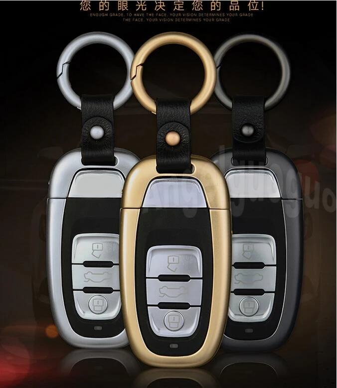 aluminium alloy key protect shell/key cases /key bag/key cover for AUDI A4 A5 A6 A7 Q5 Q7 S5 S6 S7 S8 R8 RS8