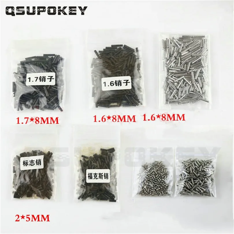 

QSUPOKEY 200pcs/lot Car Flip Remote Key Fixed Pins Screws Set Auto Locksmith Tools Part Repair Accessories Locksmith Tools