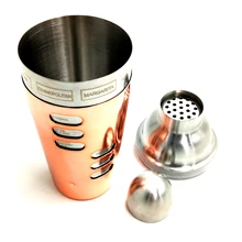 Шейкер для коктейлей 680 мл с отделкой из розового золота и серебра, двойной шейкер для коктейлей из нержавеющей стали для бара, инструменты для барменов