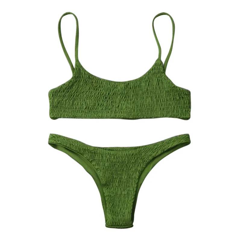 

2019 Sexy Brand Swimsuits Women Summer Swimming suit Beach Bikinis Set Solid Low Waist Brazilian Thong Biquinis Swimwear Femme