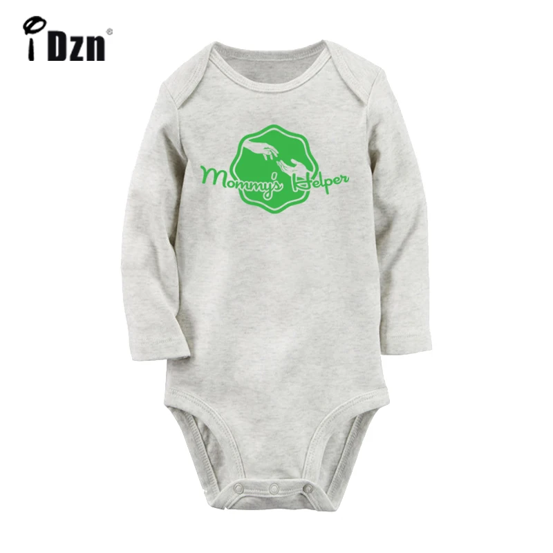 ieBaby2283GC Дизайн «папа» или «мама», «Мама и я», «ПОМОЩНИК» для новорожденных мальчиков и девочек, Униформа-комбинезон, боди для младенцев, одежда из хлопка - Цвет: ieBaby2283GC