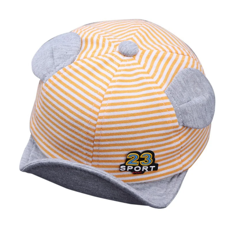 Baby Boys Girls Baseball Cap Baby Accessories Adjustable Ball Hat Kids Breathable Stripe Animal Printed Girls Boys Visors Hats