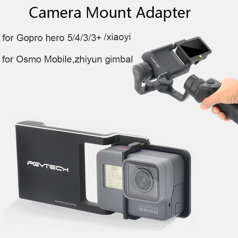 Prix pour PGY Adaptateur pour GoPro hero 5/4/3/3 + Commutateur Montage Plaque pour DJI osmo Mobile/zhiyun lisse C/lisse 2 Brushless Cardan Stabilisateur Prix pour PGY Adaptateur pour GoPro hero 5/4/3/3 + Commutateur Montage Plaque pour DJI osmo Mobile/zhiyun lisse C/lisse 2 Brushless Cardan Stabilisateur