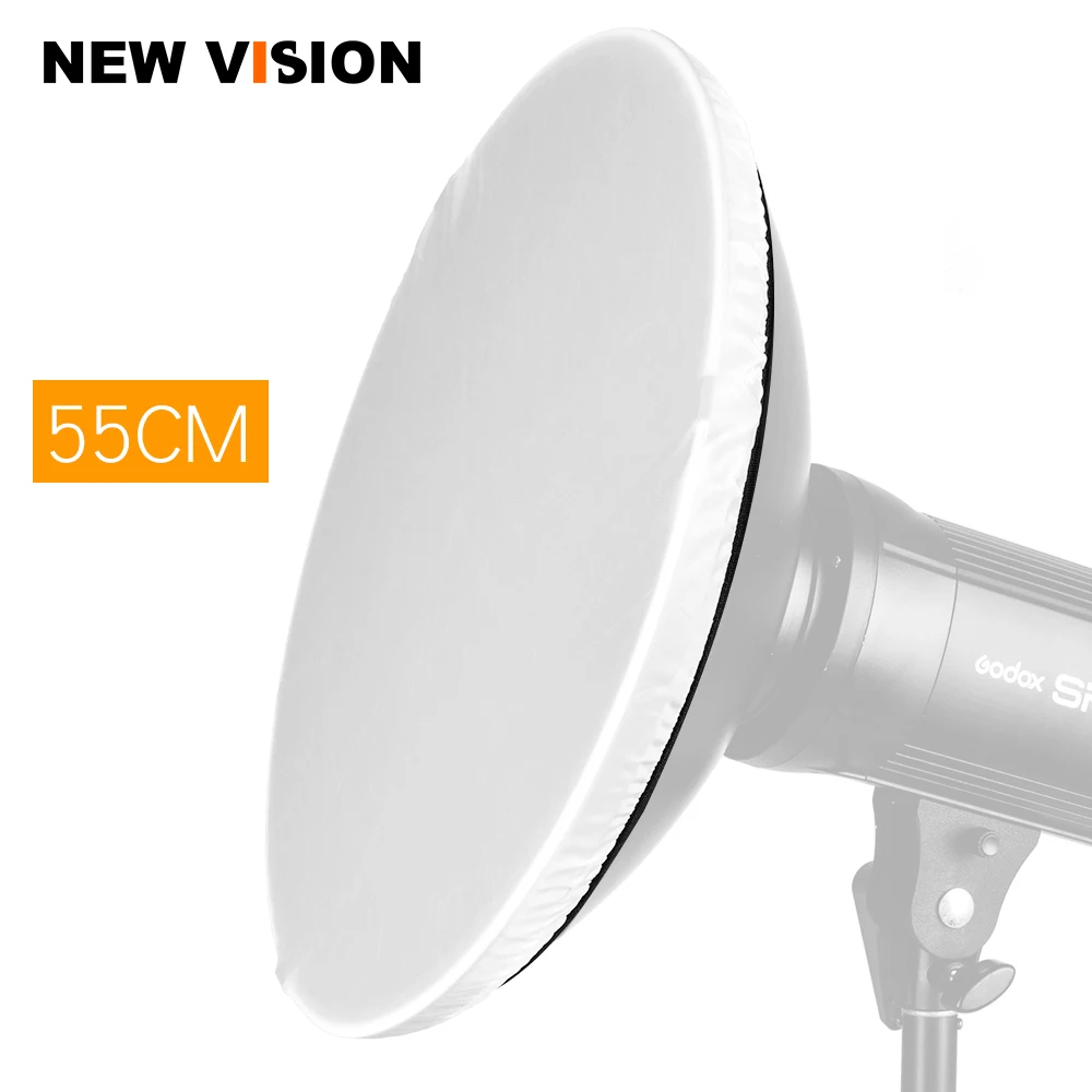 

22" 55cm Soft White Translucent Diffuser Sock for Studio Beauty Dish Reflector