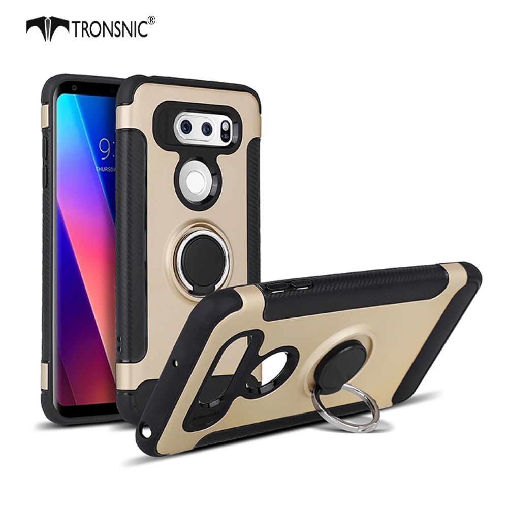 Tronsnic чехол для телефона LG G7 углеродное волокно матовый красный Силиконовый V30