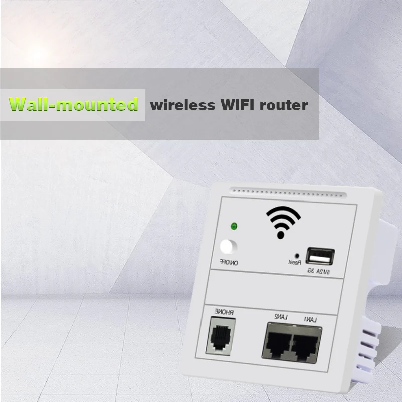 

150Mbps in Wall WiFi Access Point Wireless Socket AP for Hotel WiFi Project Support AC Management RJ45 RJ11 WPS Encryption