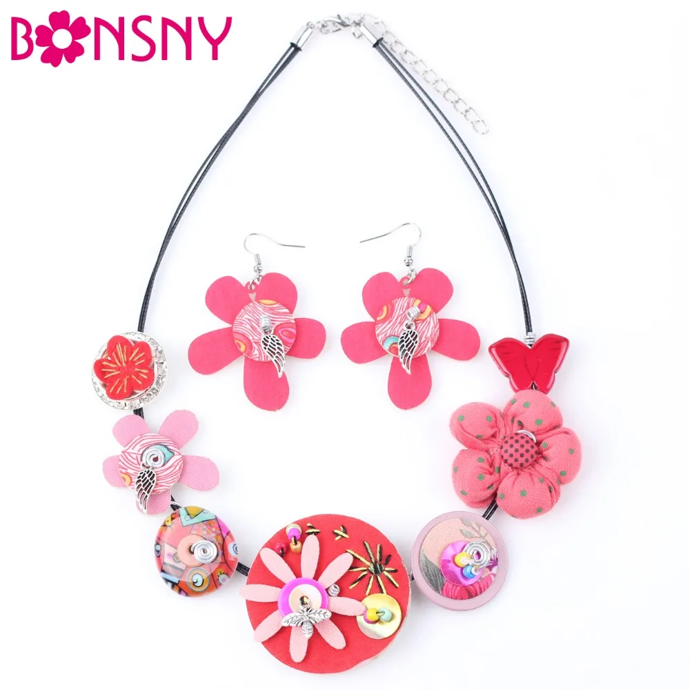 Женский ювелирный комплект из колье и серёг ткани|set choker|necklace earrings jewelry setbrand sets |