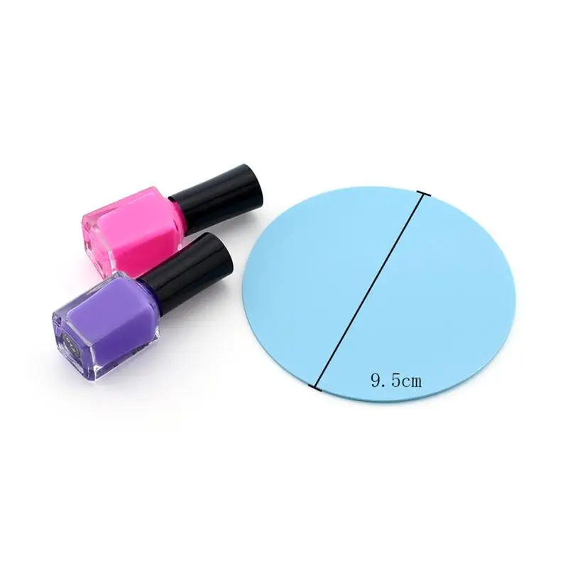 

5Pcs Nail Art Tool Nails Polish UV GEL Cushion Watercolor Silicone Round Paint Tray Palettes Painting Tray Palettes Craft