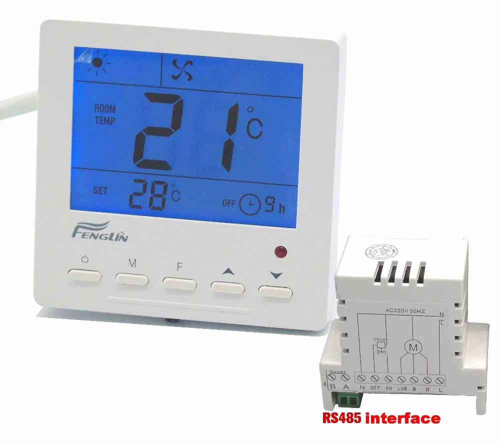 

MODBUS RS485 digital thermostat temperature controller with fan speed controller