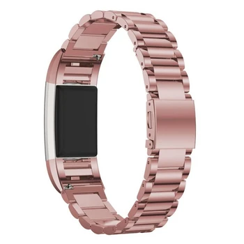 

Bakeey for Fitbit Charge 3 Watch Strap Replacement Band Men Women Fashion Stainless Steel Metal Bracelet Rose Gold Black Silver