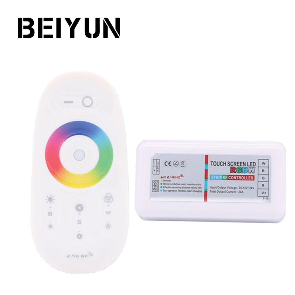 

2.4G RGBW LED Controller Touch Screen DC 12-24V 24A 4Channels RGBW Remote Controller For 5050 RGBW LED Strip Light