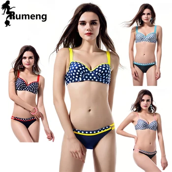 

Print Dot Sexy Bikinis Women Summer Low Waisted Bathing Suits Swimsuit Halter Top Push Up Bikini Set Plus Size Swimwear XL