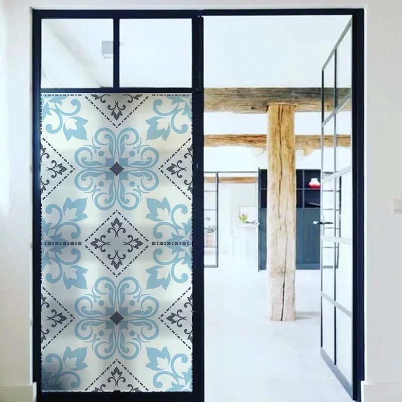 

Customized Stained Static Cling Window Film Frosted Opaque Privacy Glass Sticker Home Decor Digital print poster