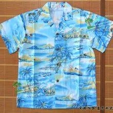 Hainan гавайская рубашка мужская рубашка пляжный костюм Одежда женская Повседневная рубашка гавайская рубашка 2XL 3XL