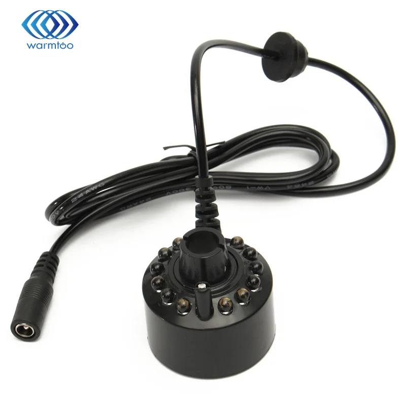 

New DC 24V Ultrasonic Mist Maker Nebulizer Atomizer Head Fogger Aroma Lamp with 12 Lights for Humidifier