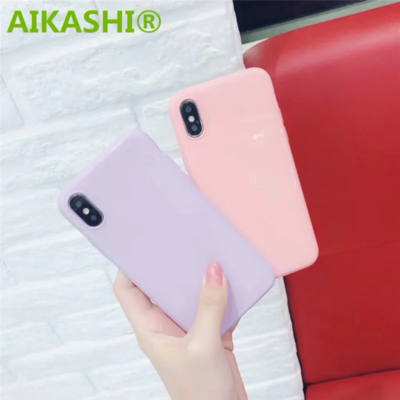 AIKASHI Мягкий силиконовый чехол для Apple iPhone 6 6s 7 8 Plus X прозрачный розовый милые Чехлы