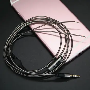 

1.2m With Mic DIY Earphone Cable High Quality Replacement Cable Wire For Repair Upgrade Headphones Earphone With Mic