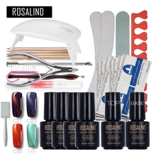 Rosalind привлекательный «кошачий глаз» инструменты для дизайна ногтей Лечение 6 Вт УФ-лампа для геля лак Замачивание от основания пальто верхнее покрытие гель ногтей Наборы для маникюра Nai