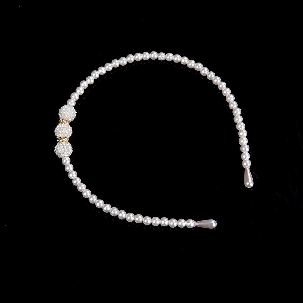 1Pcs Crystal Jewelry Bead Princess Headband Girls imitation Pearl Hairband Hair Band Accessories Hot