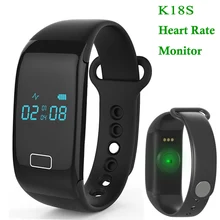 Фирменная Новинка K18S oled-смарт монитор сердечного ритма браслет Bluetooth 4.0 мониторинг сна Спорт Трек для IOS Android