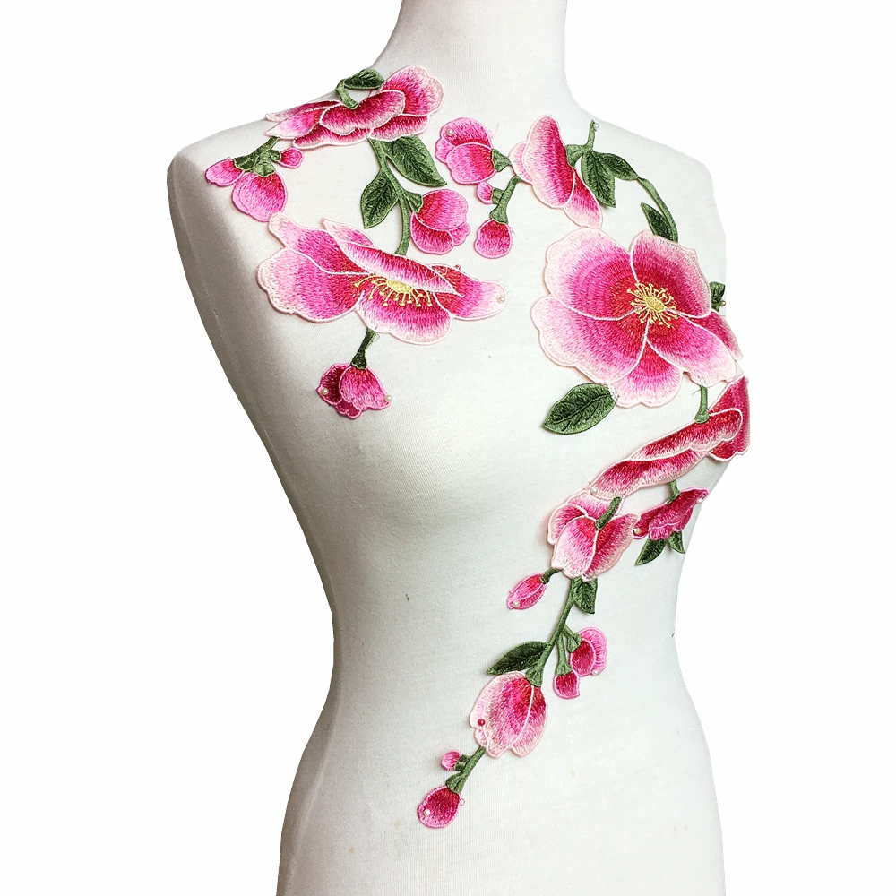 2sets large flower embroidery patch flowers applique patches for 2sets large flower embroidery patch flowers applique patches for