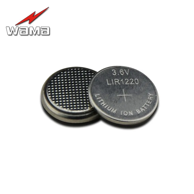 10x Wama LIR1220 3.6V Rechargeable Button Batteries Coin Cells Replace
