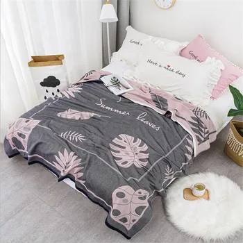 

2 layers Muslin Blanket Bed Sofa Travel Breathable Chic Mandala Style Large Soft Throw Blanket Para Blanket 150*200cm