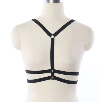 

Adjust Sexy Bondage Harness Lingerie Women Goth Body Harness Strap Harajuku Body Cage Bra Erotic Dance Top Halter Costume