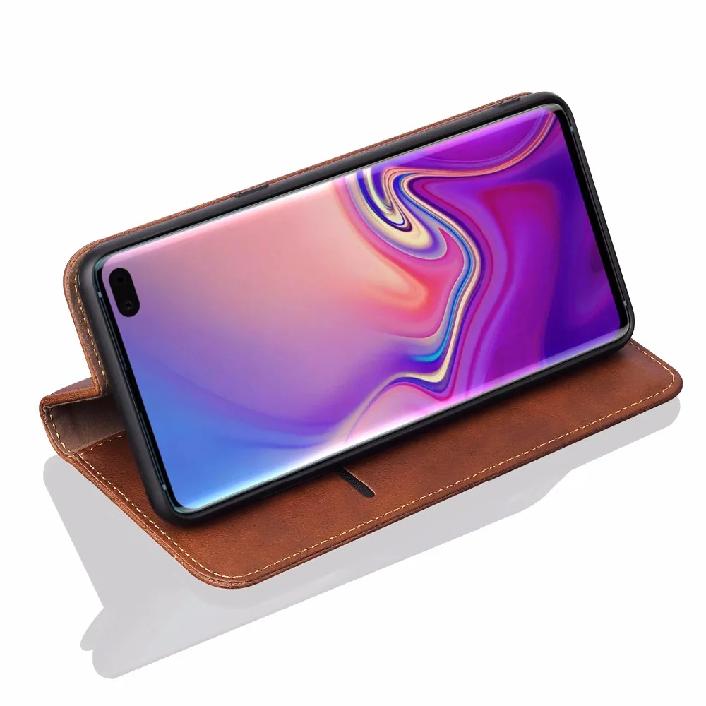 Техасский ковбой Ретро кожаные чехлы для samsung Galaxy S10 чехол Магнитный Флип кожаный бумажник чехол для samsung Galaxy S10 Plus S10e