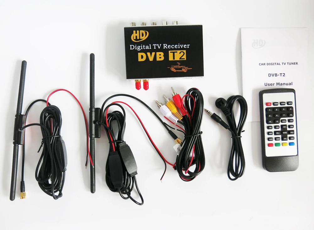 krando car digital TV box DVB-T2 with 2 antenna  (10)