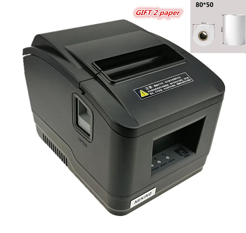 Gift 2 Rolls Wholesale Brand New High Quality Pos Printer 80mm Thermal Receipt Small Ticket Barcode