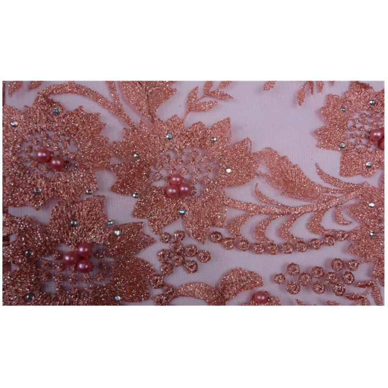 Escuro azul marinho africano rendas tecidos rosa