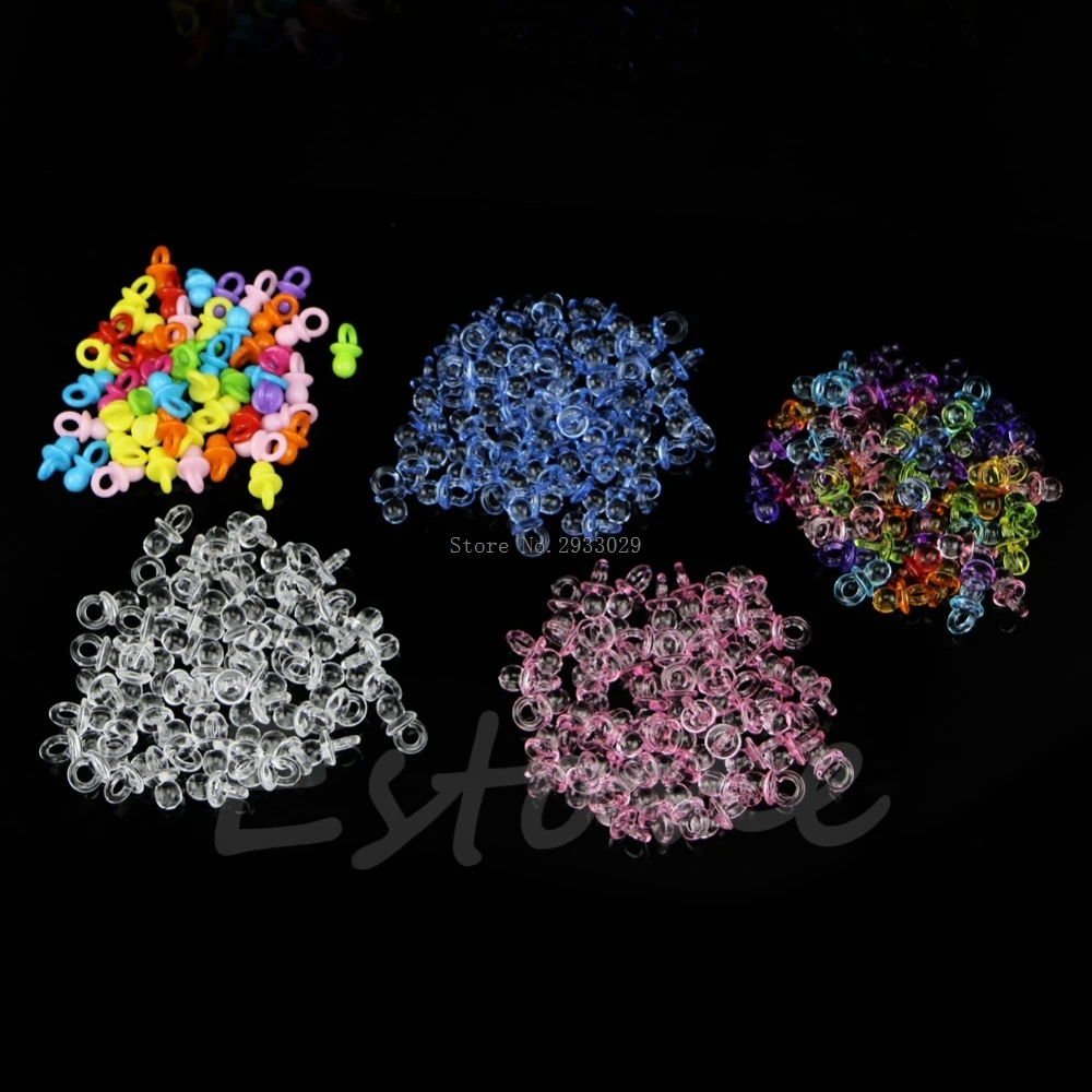 

Clear Baby Shower Favors Mini Pacifiers Girl Boys Party Decorations 50Pcs -B116